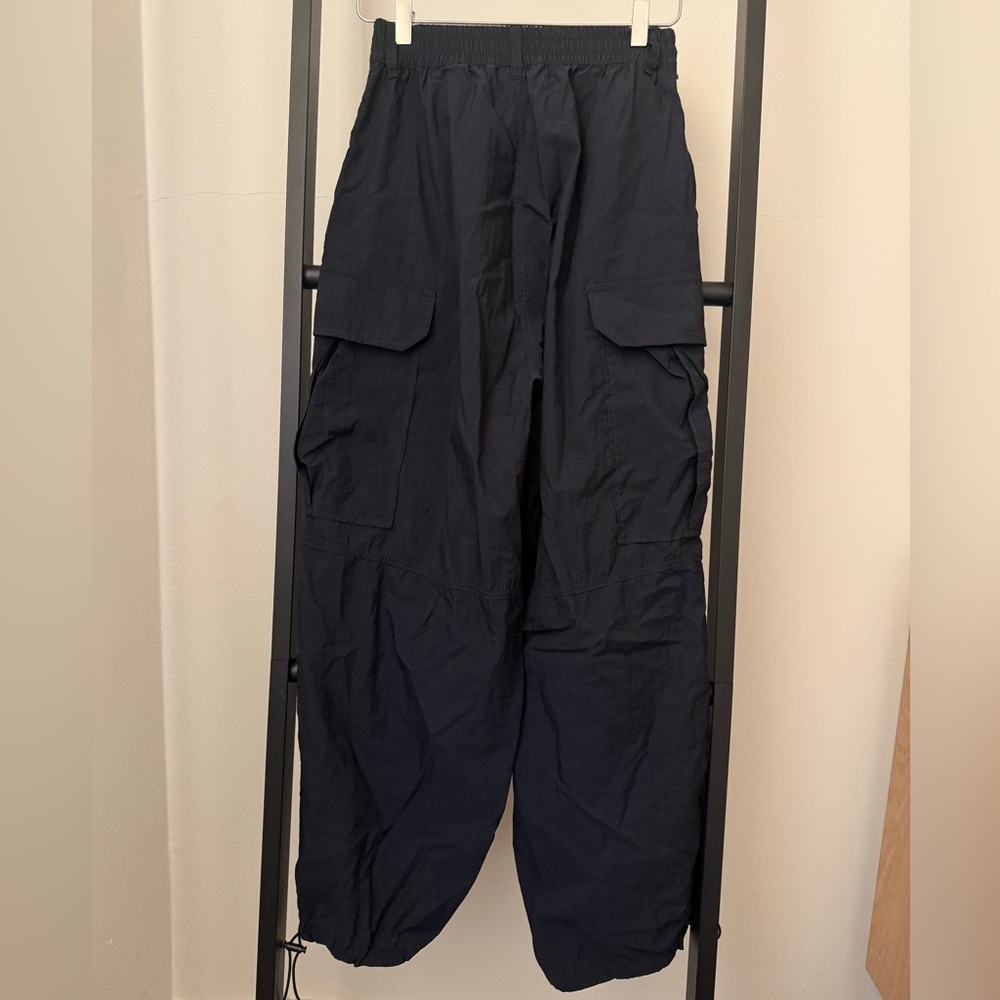 Zara Navy Blue Parachute Cargo Pants size XS/S - Picture 2 of 6